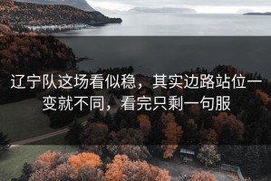 辽宁队这场看似稳，其实边路站位一变就不同，看完只剩一句服